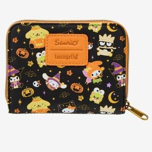 Sanrio Loungefly Halloween Hello Kitty And Friends Zip Around Wallet New!